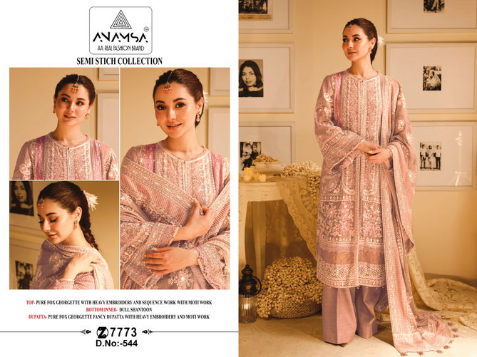 Anamsa 544 Faux Georgette Pakistani Suits Wholesale Shop In Surat
